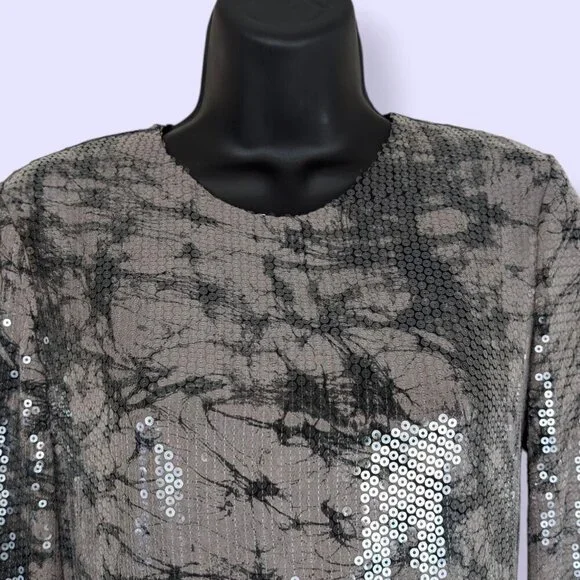 Parker 100% Silk Sequin Dress - Picture 4 of 10